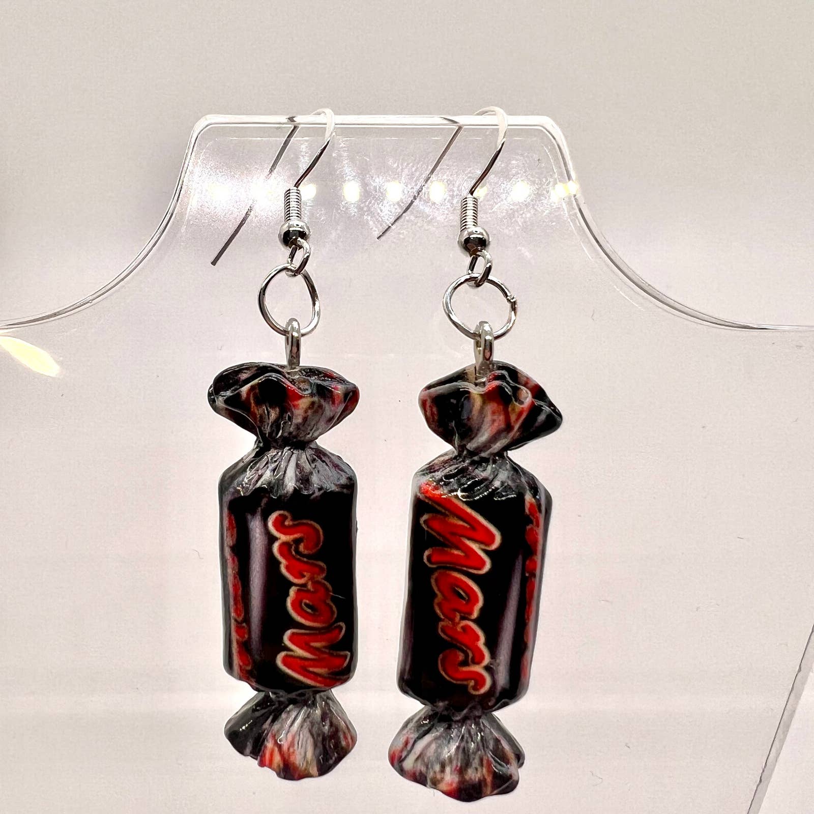 Mars Candy Bar Earrings  Chocolate Earrings  Food Earrings  Candy Earrings